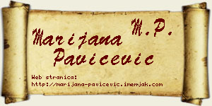 Marijana Pavičević vizit kartica